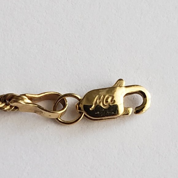 **SOLD**14k Yellow Gold Michael Anthony Diamond Cut Rope Chain ~ 20 inch - Picture 5 of 8